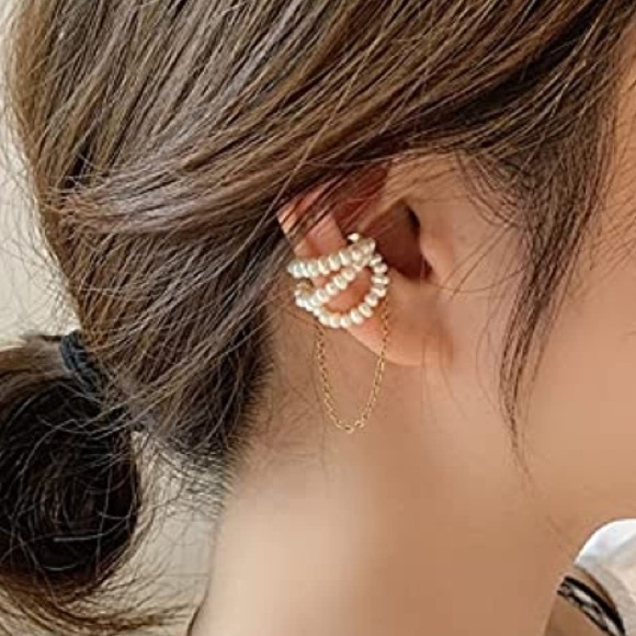 1 pc Magnetic No Pierce Pearl Ear Cuff Earring - Picture 4 of 5